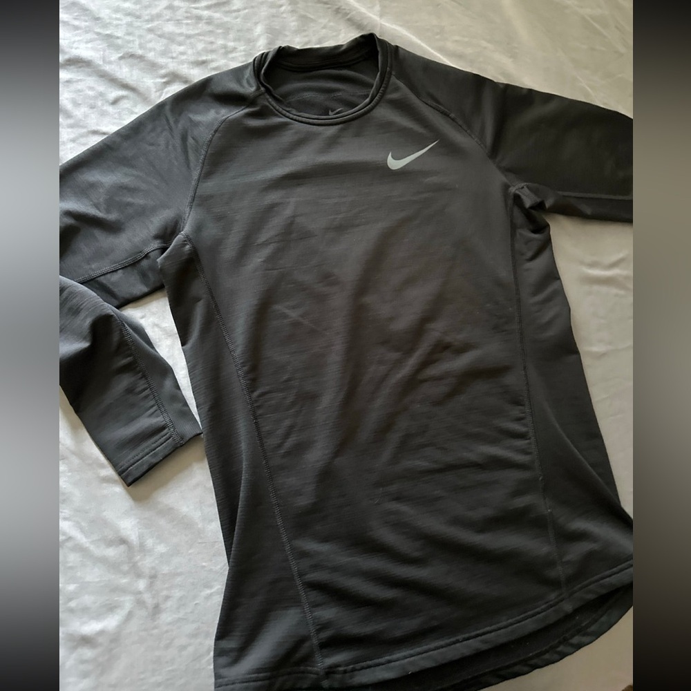 Mens Black Nike Dri Fit Long Sleeve